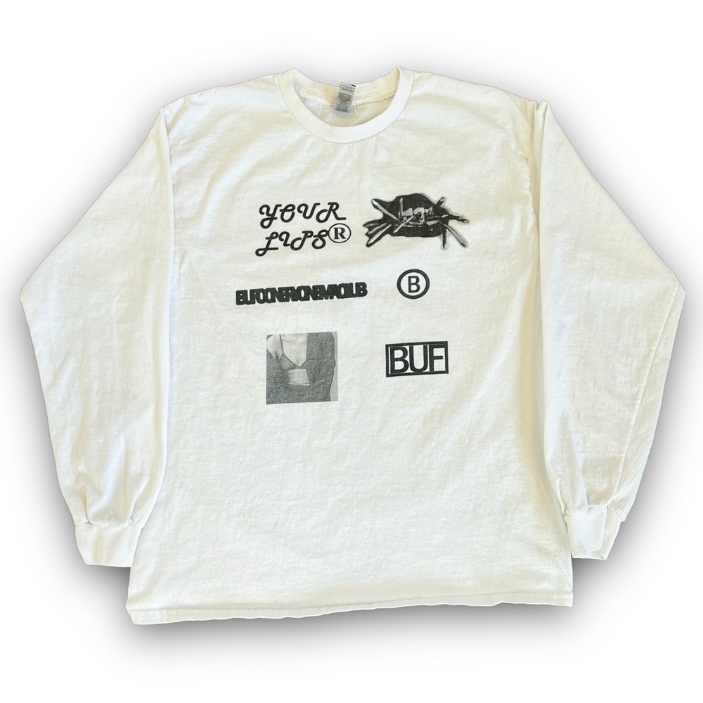 White Your Lips Long Sleeve Grunge T Shirt